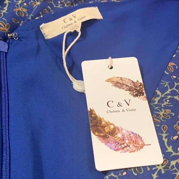 Chelsea & Violet NWT Blue Floral Sleeveless Co-Ord Set Romper, Juniors M… - Picture 8 of 9